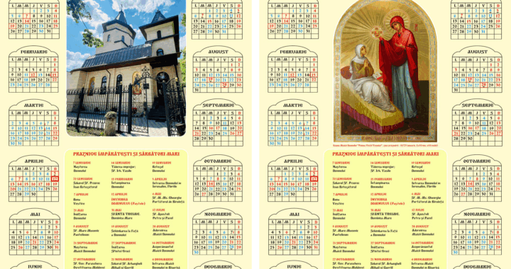 Au văzut lumina tiparului calendarele de perete ale Bisericii „Sfântul Ierarh Spiridon al Trimitundei”